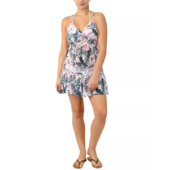 Miken Other - MIKEN Juniors' Adjustable Palm-Leaf-Print Cover-Up